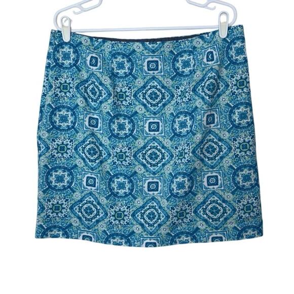 Talbots Petites Geometric Print Skirt Size 16P NWOT Resort Summer Preppy - Picture 2 of 6